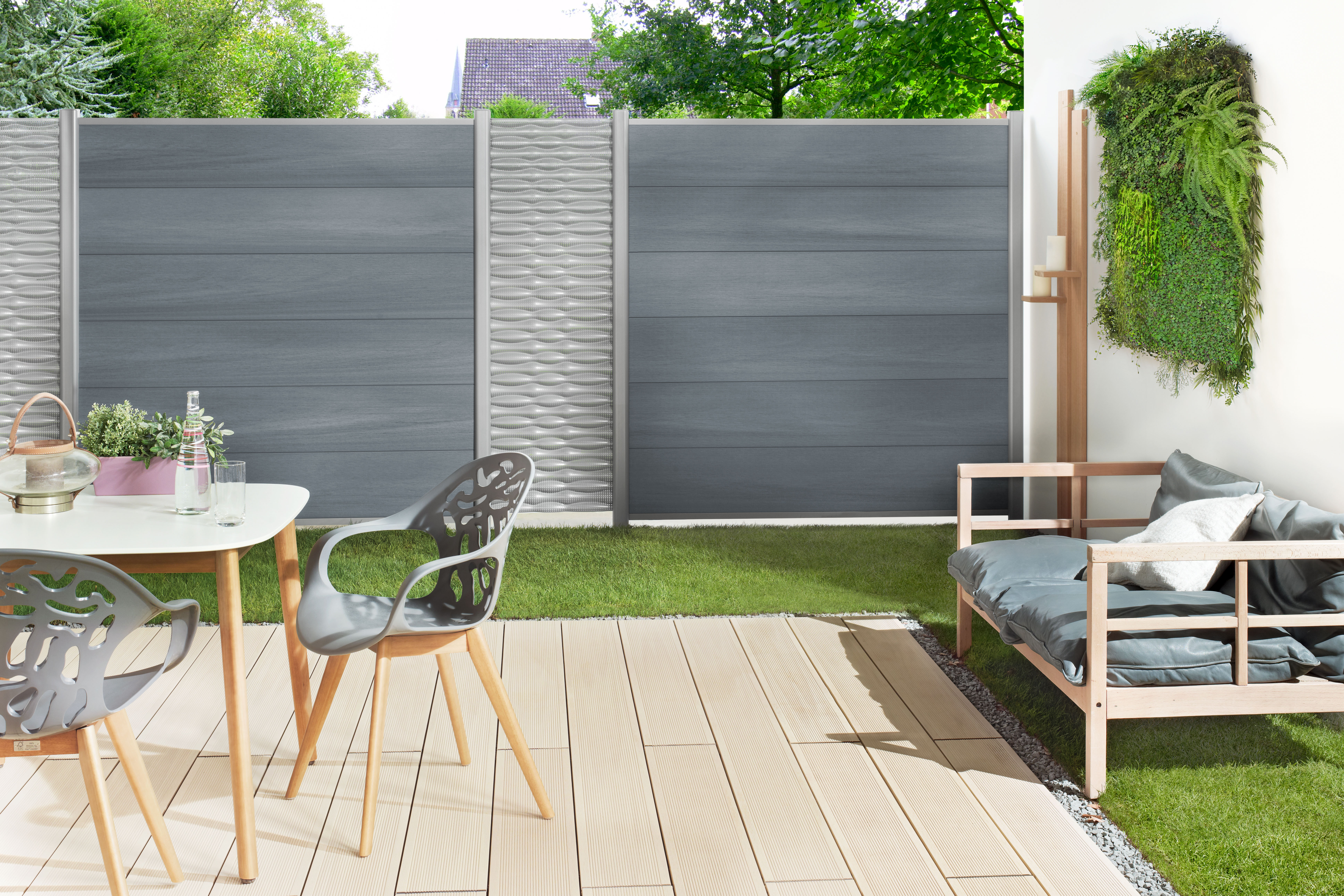 Sichtschutz FLOW Farbe silber
