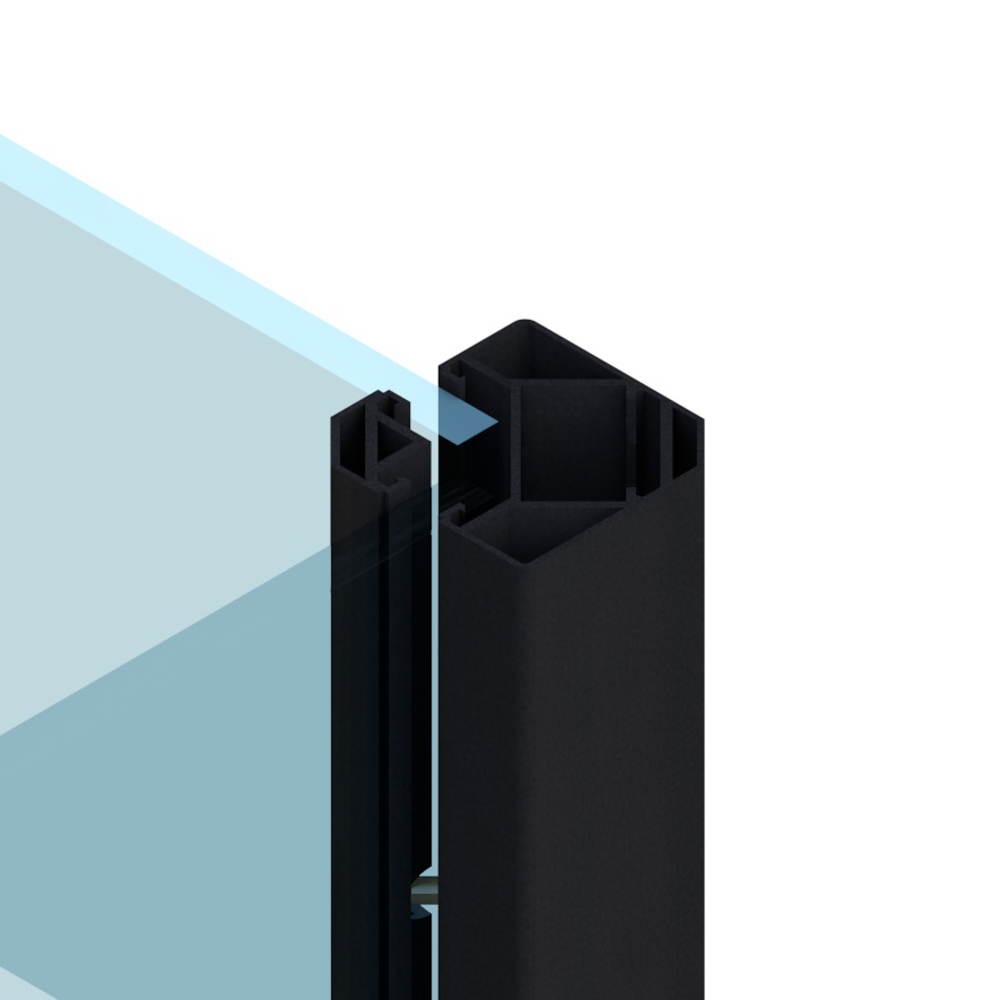 SYSTEM Eck-Klemmpfosten anthrazit