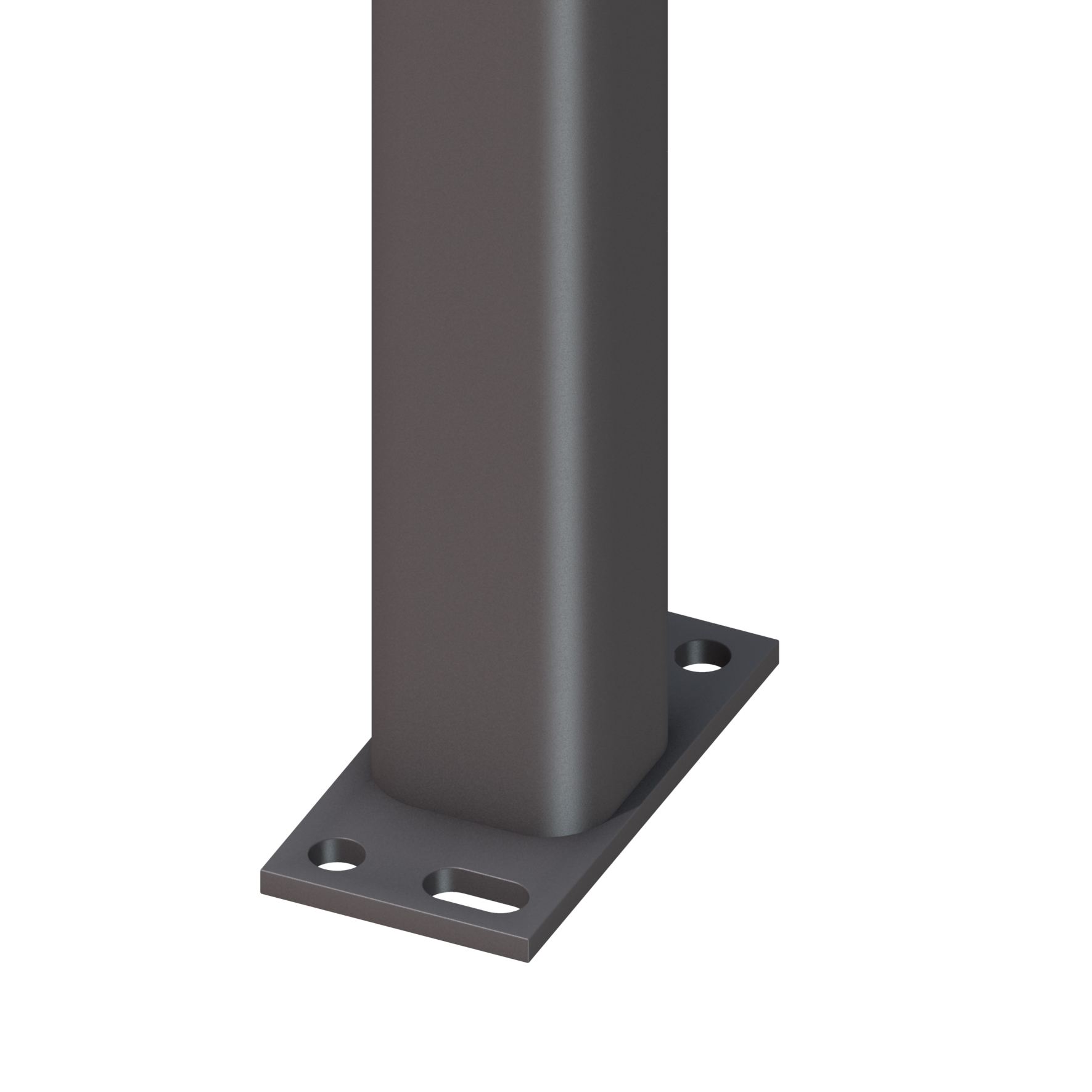 Metallpfosten anthrazit zum Aufschrauben