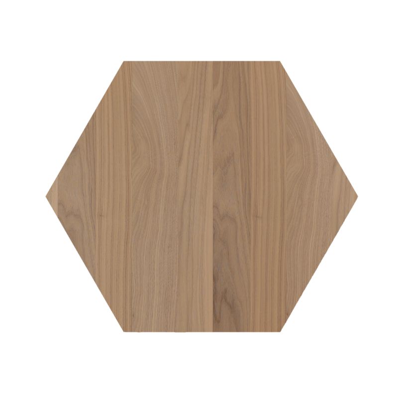 Hexagon Wanddeko Walnuss