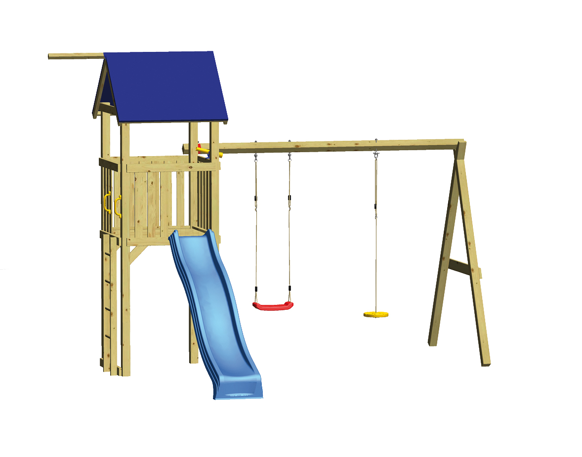 WINNETOO Spielturm SWING  mit Schaukel und Rutsche