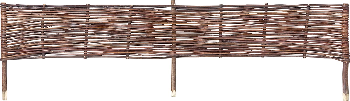 Beeteinfassung aus Weide geölt 120 x 20/35 cm