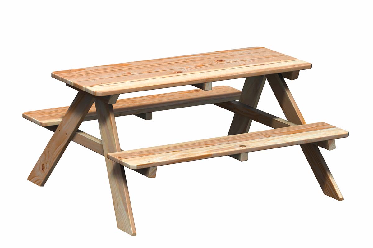 WINNETOO Kinderpicknicktisch Lärche  61x119x115 cm