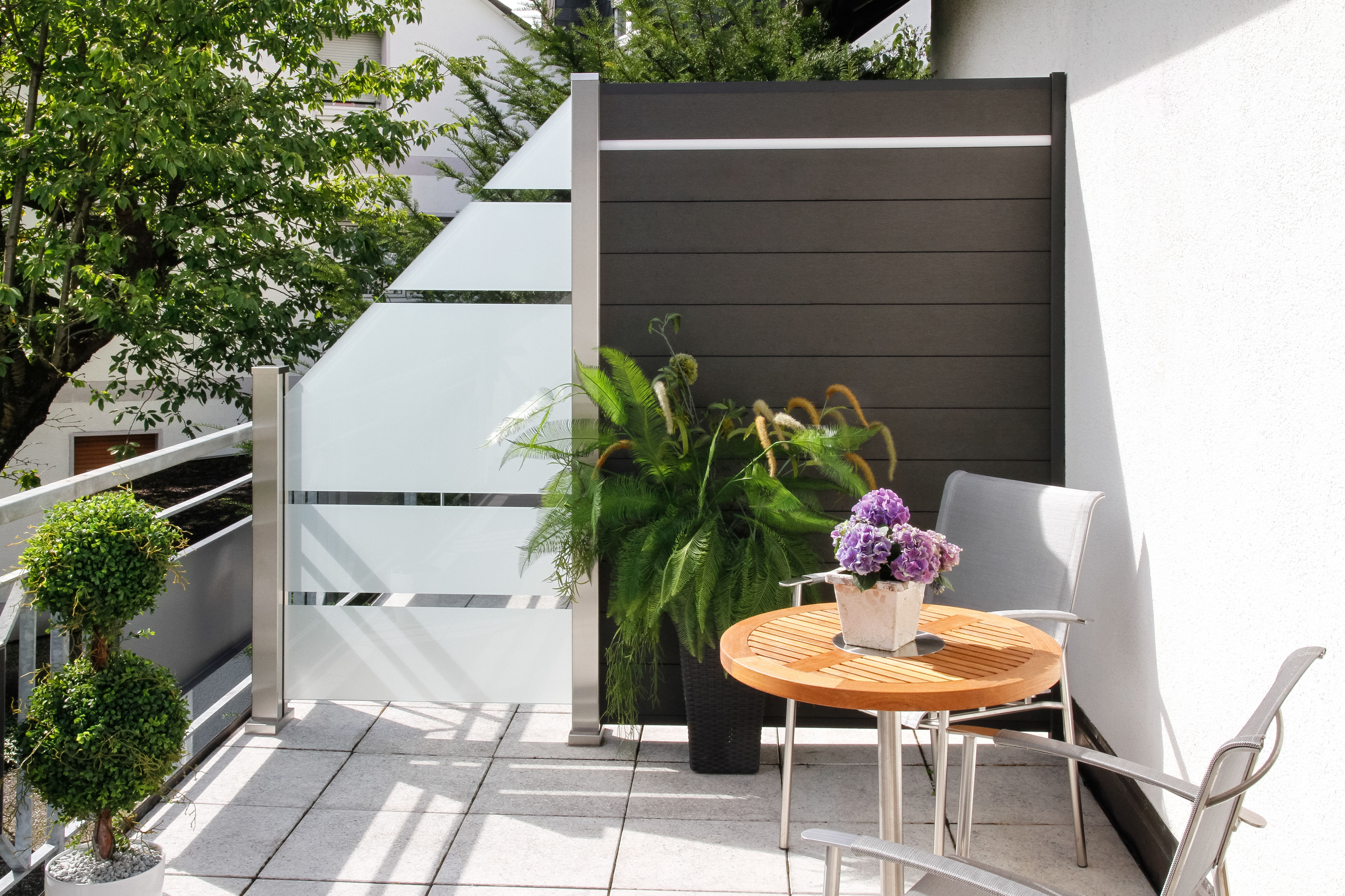 Sichtschutz Balkon Glas