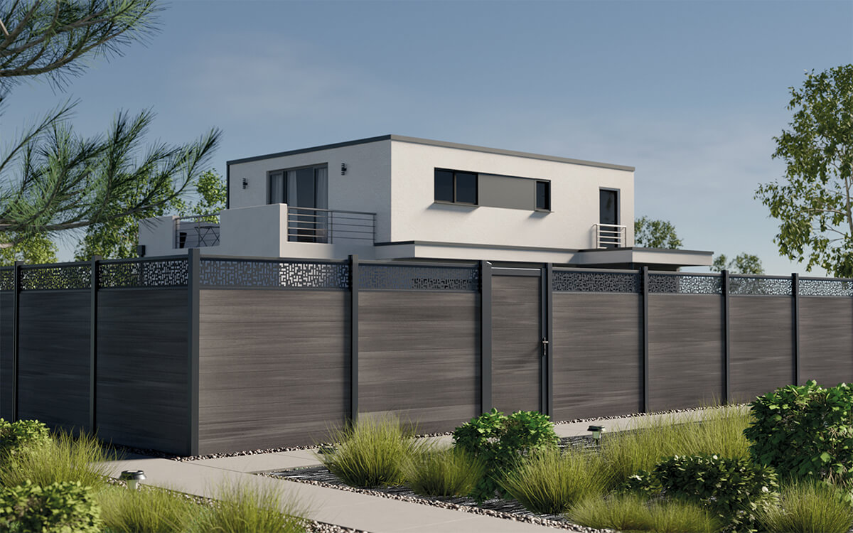 Boston WPC Sichtschutz-SET 183 x 176 cm