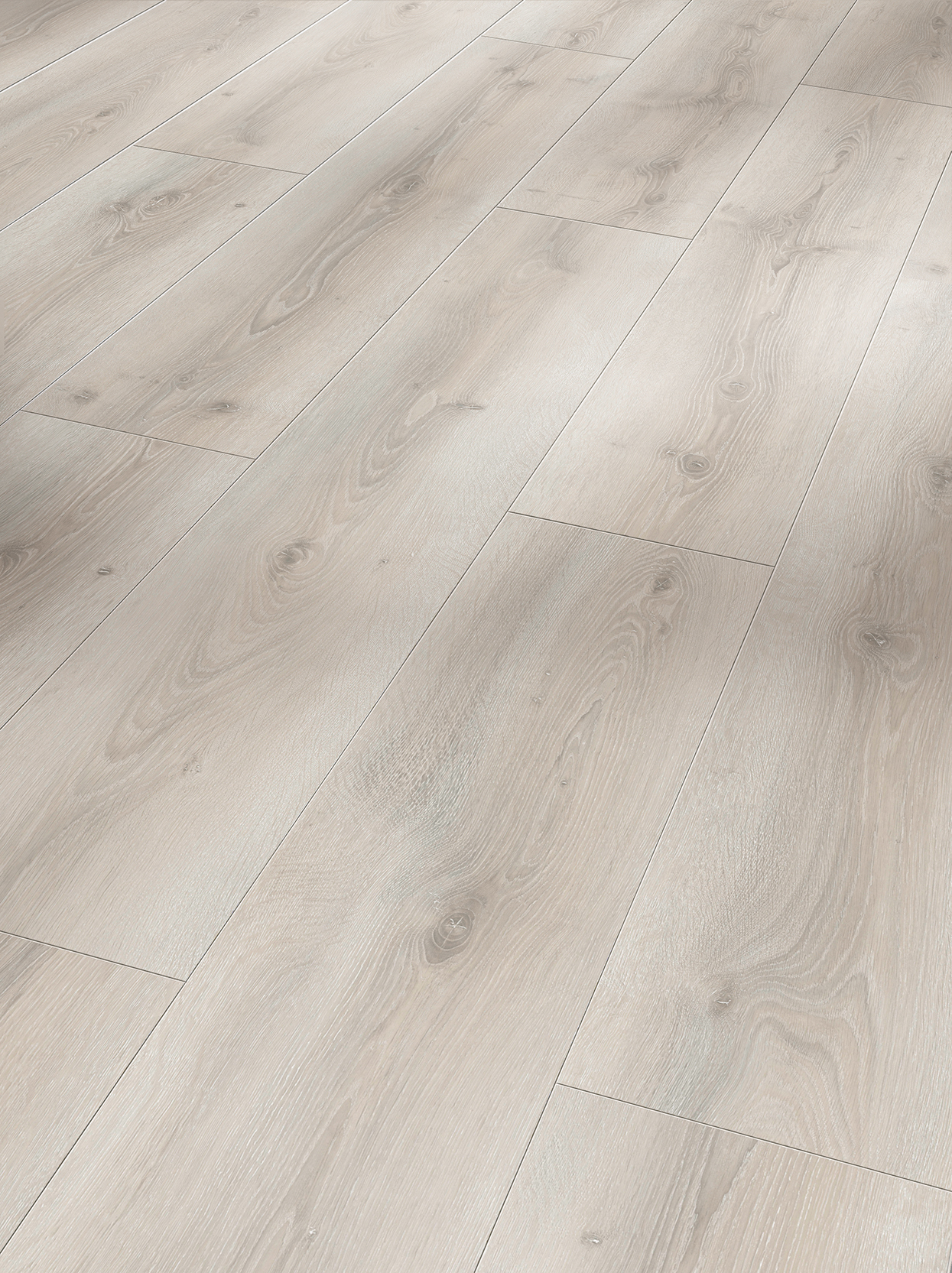 Laminat Basic 600 breite Landhausdiele Eiche Askada weiß gekälkt Naturstruktur Landhausdiele Minifas