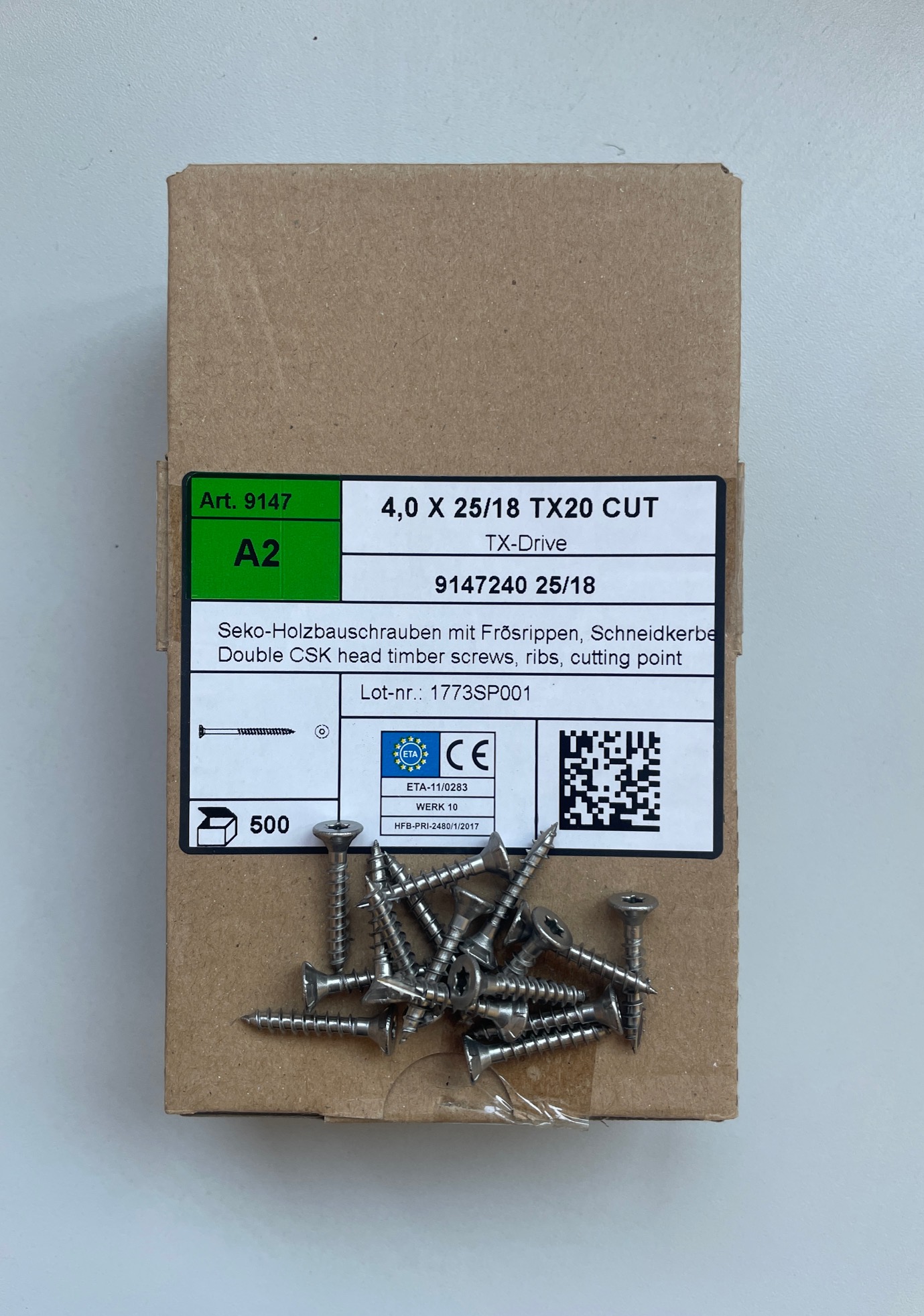 Vetedy Softlineclip Schrauben A2 für Holz