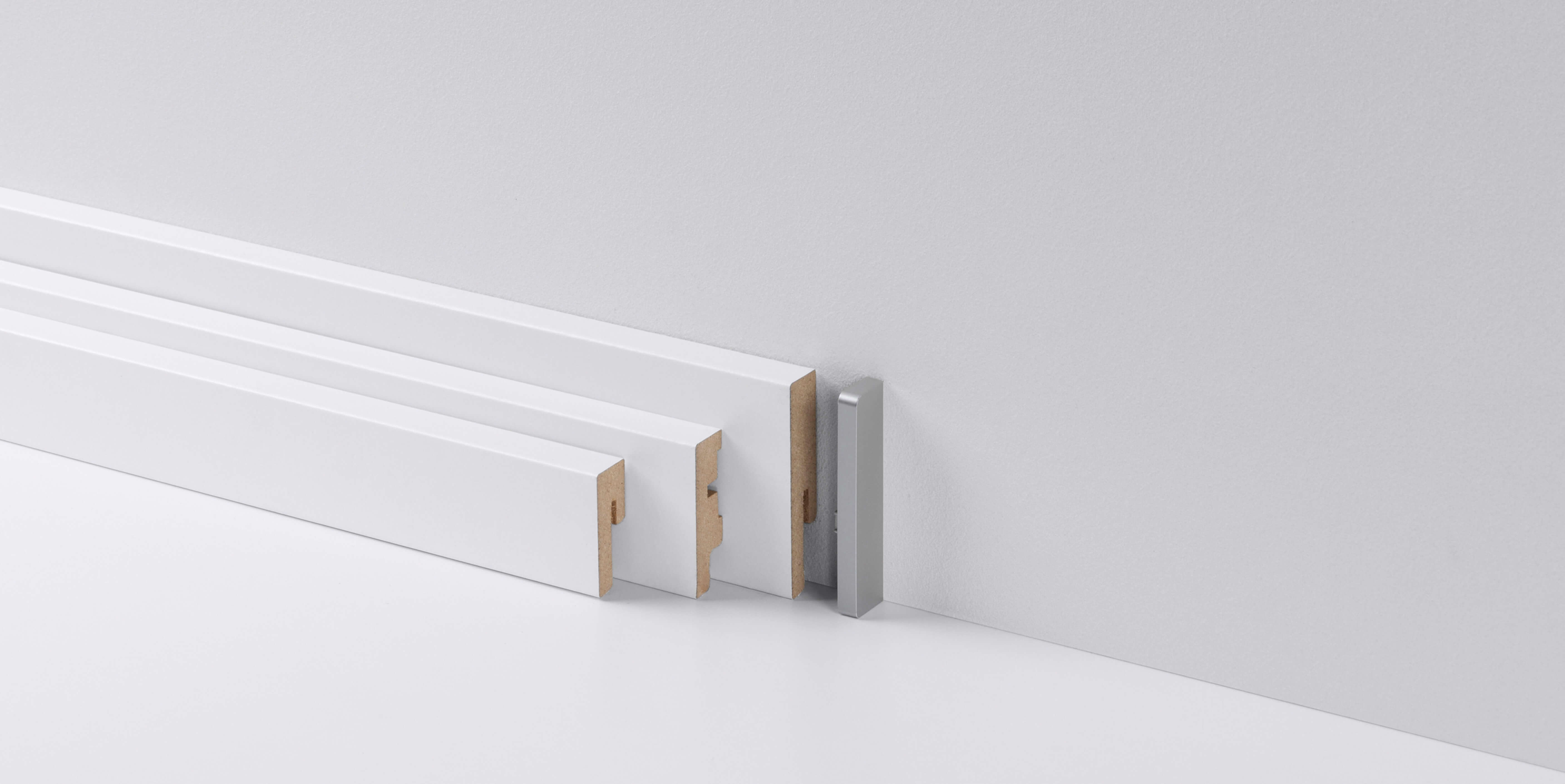 Abschlusskappen variabel Typ2 für Sockelleiste SL3/5/6/18 Alu Optik