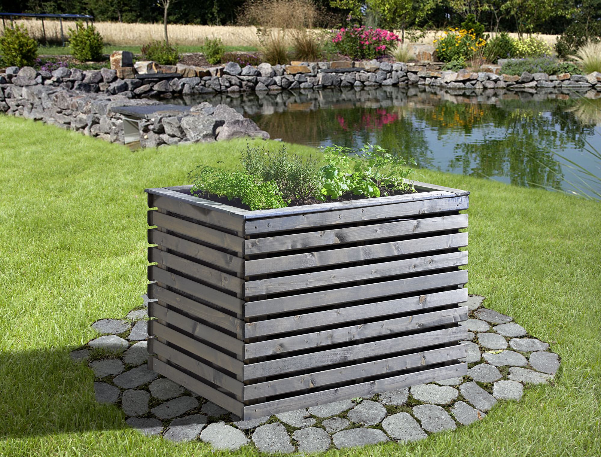 Hochbeet Rhombus grau