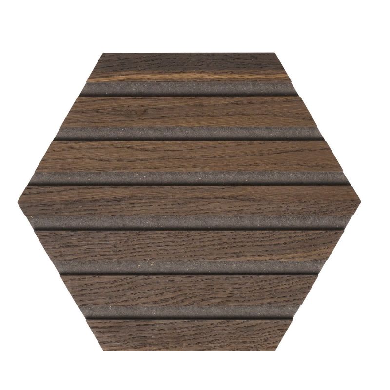 Hexagon Wanddeko profiliert Räuchereiche