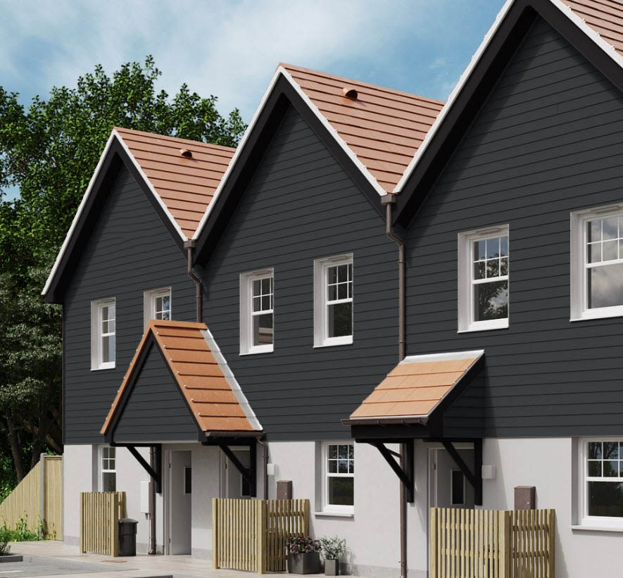 Hardie® Plank  glatt Fassadenverkleidung metallgrau