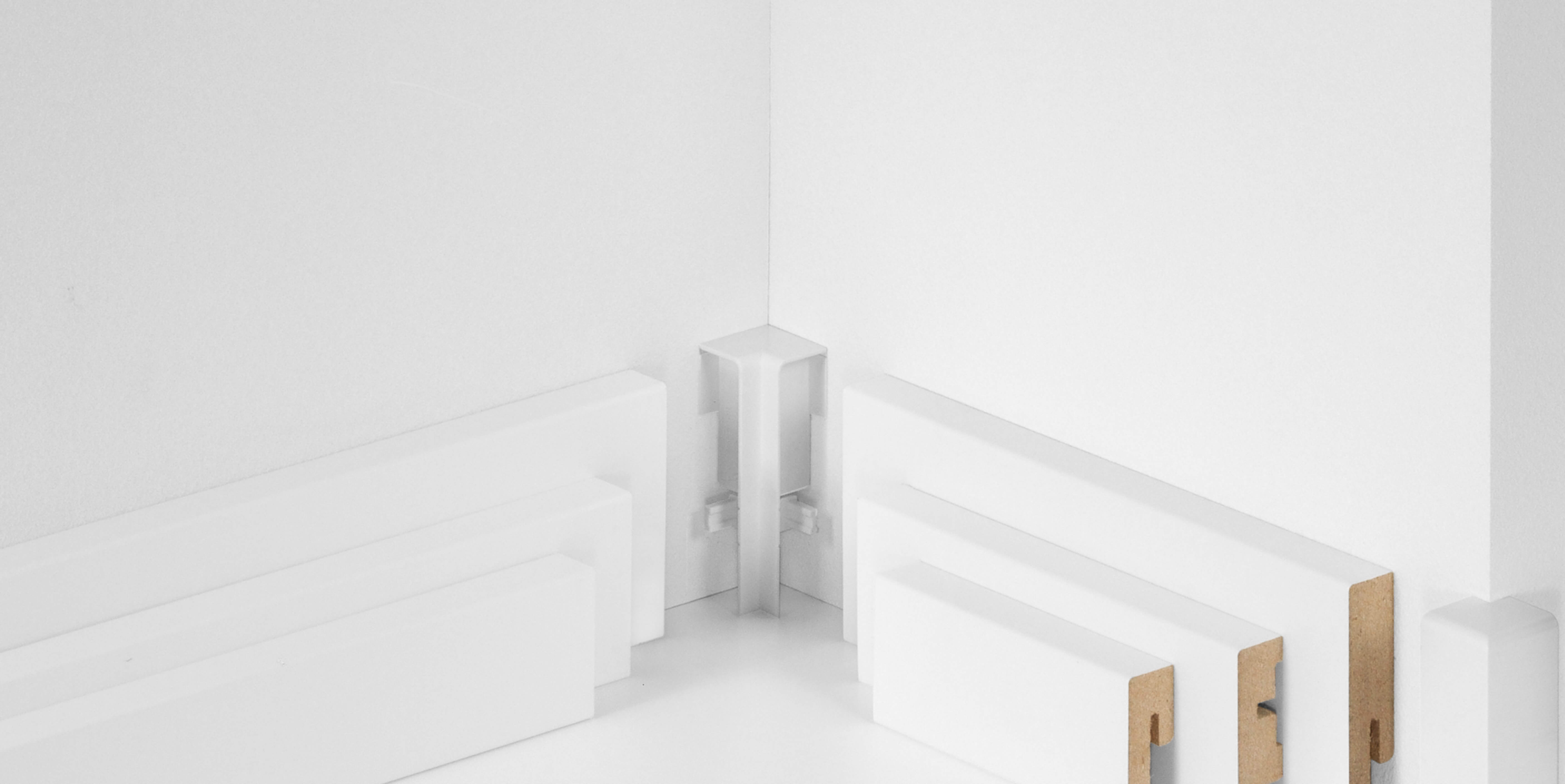 Innenecke variabel Typ2 Sockelleiste SL3/5/6/18 Weiss