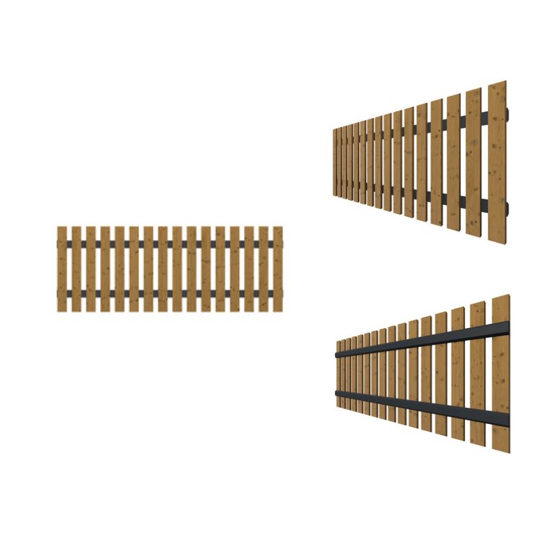 3875 KIBU Thermoholz Gartenzaun 238x90