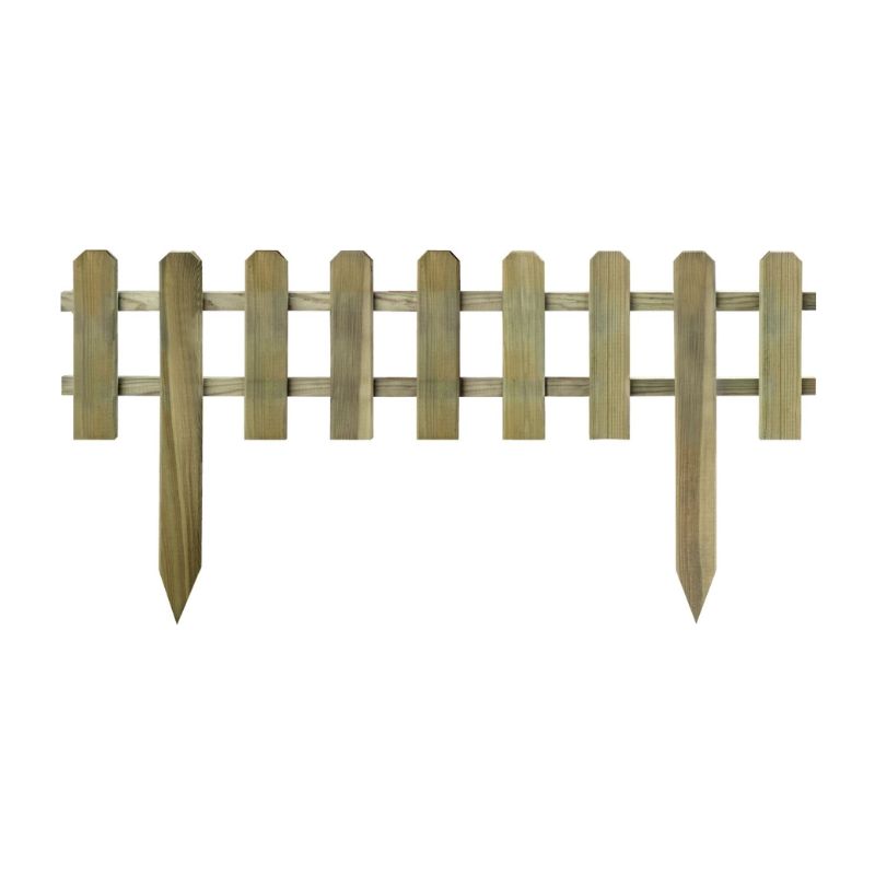 Mini Holz Staketenzaun Beeteinfassung 100 x 25 cm