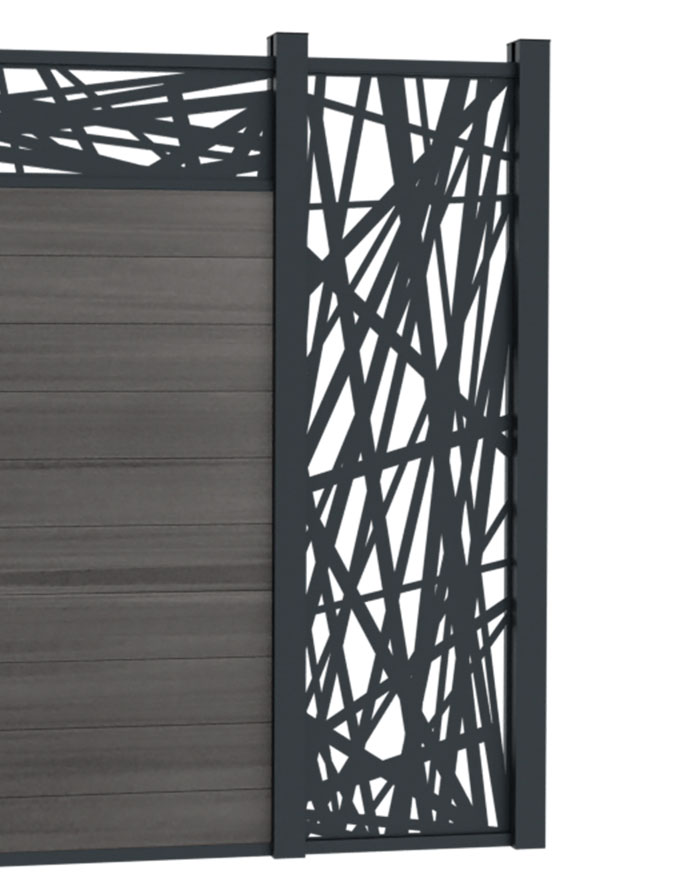 Sichtschutz BOSTON Dekor Elemente (vertikal)