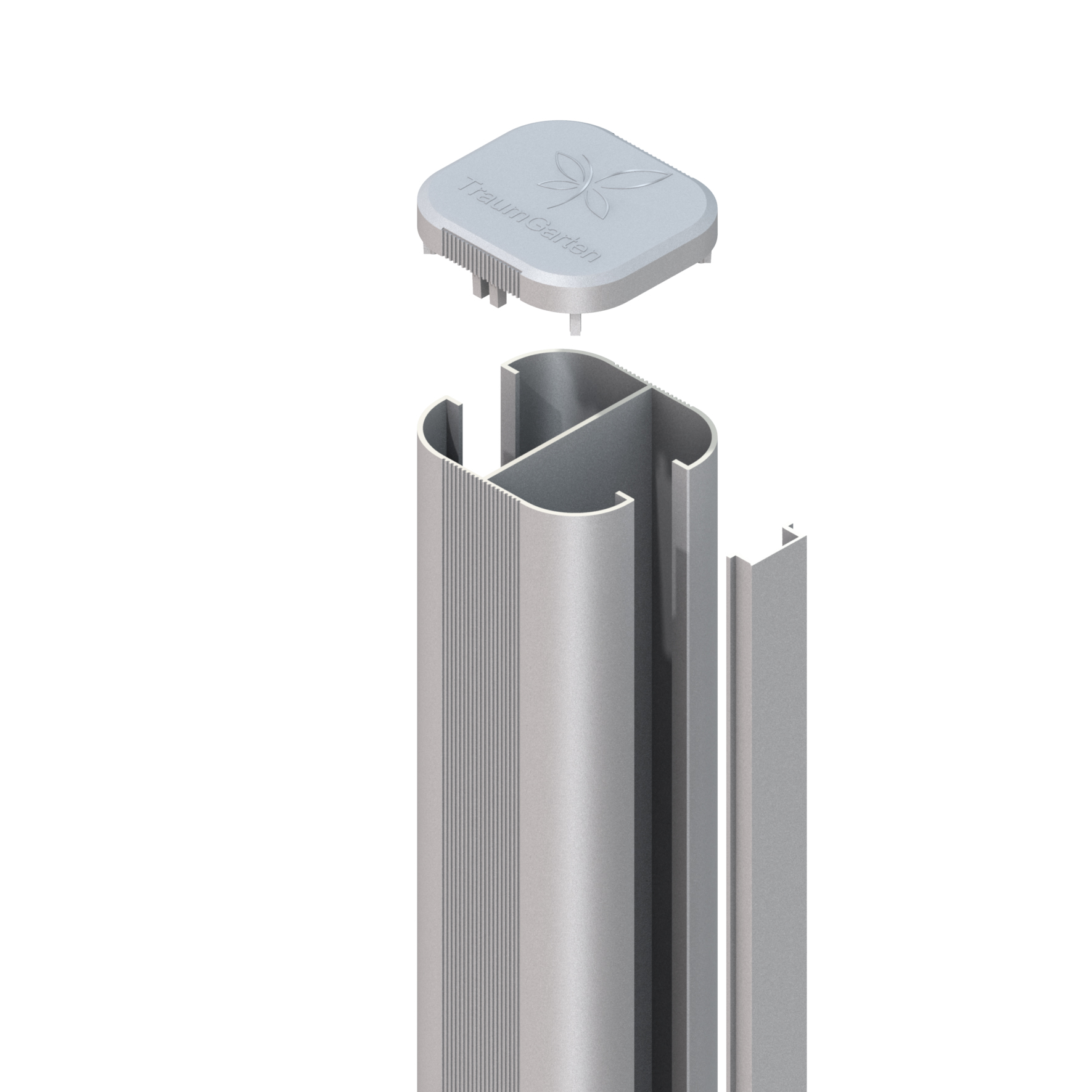 SYSTEM Pfosten basic silber erdverbau