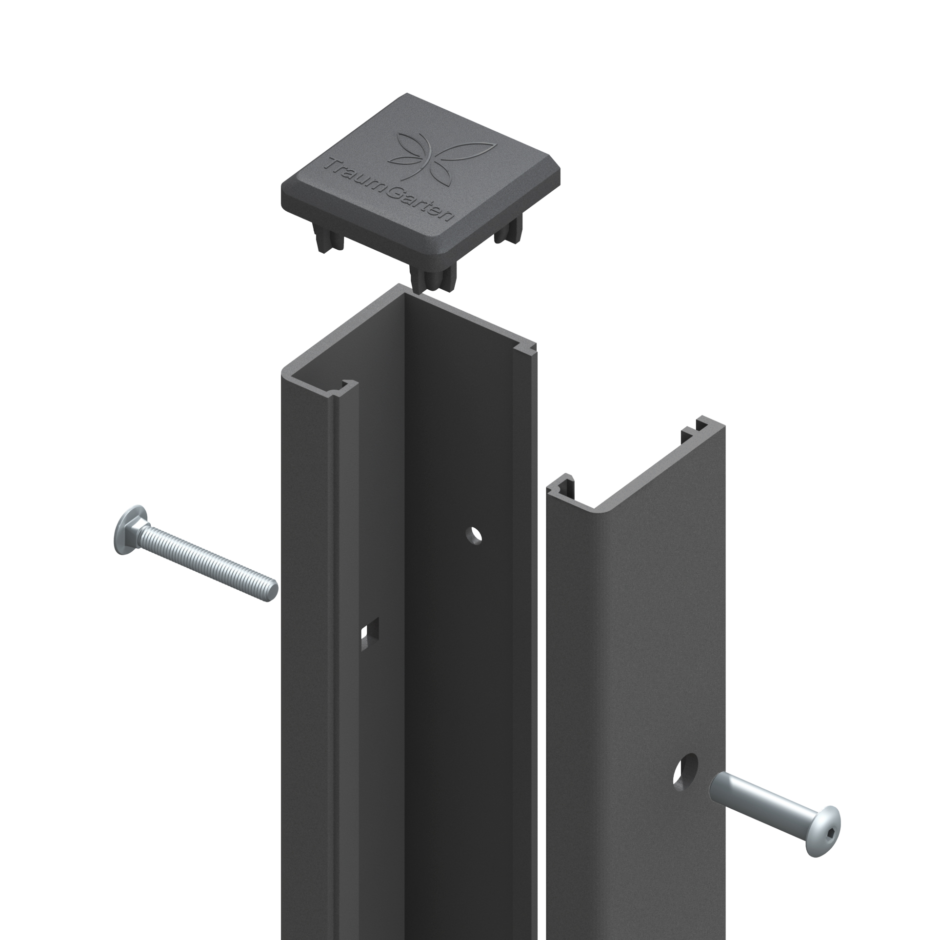 SYSTEM U-Klemmprofil anthrazit