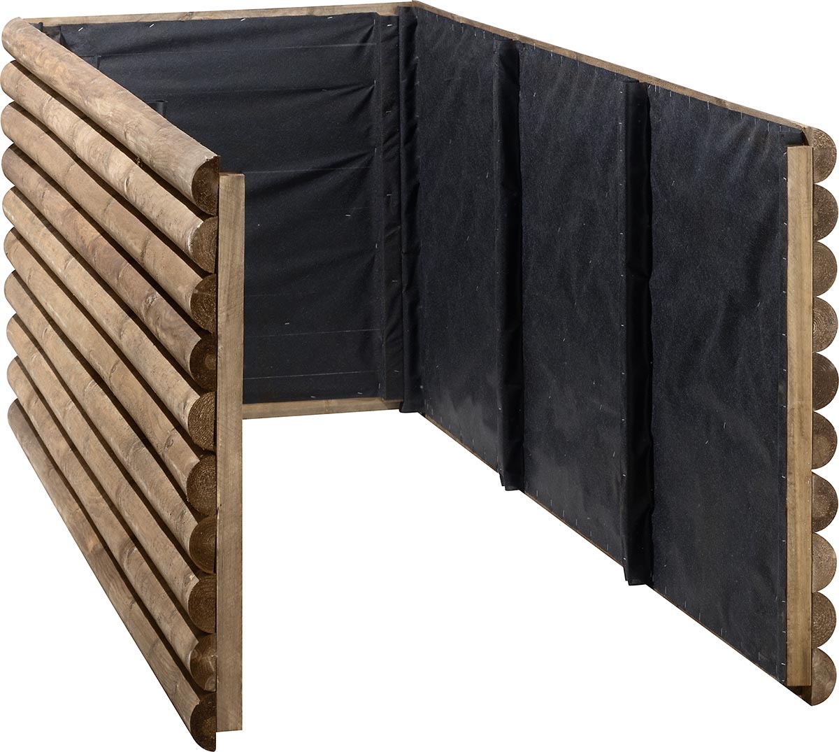 Hochbeet Halbrundriegel Teakbraun 180 cm
