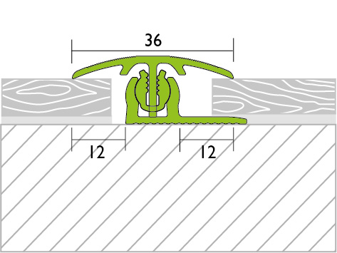 PROVARIO Universal, Übergangsprofil für ungleichhohe Bodenbeläge von 7-18 mm