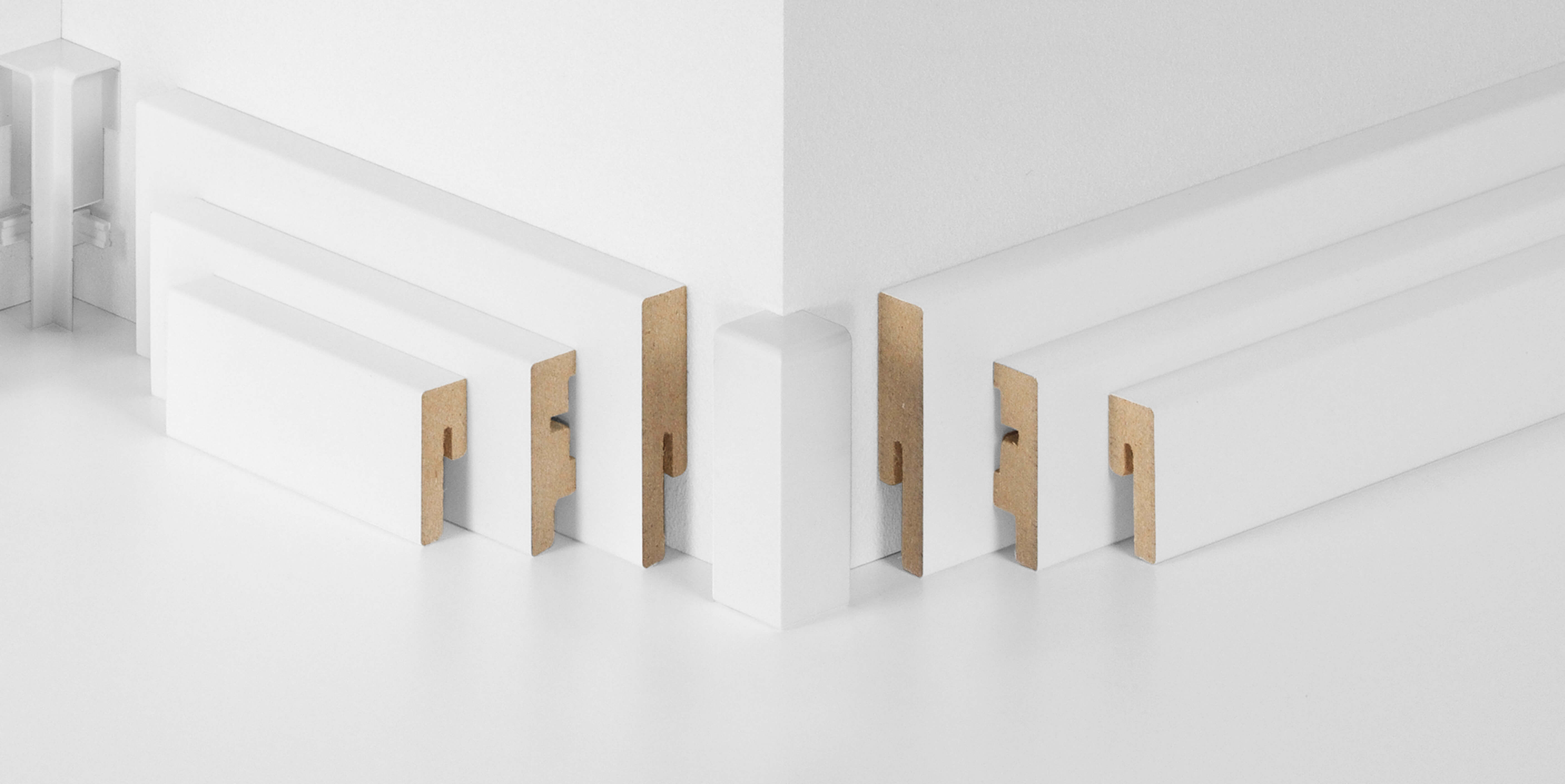 Außenecke variabel Typ2 Sockelleiste SL3/5/6/18 Weiss