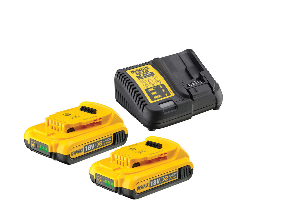 DeWALT DCB115P2-QW Akku-Kit (2 x 18 V / 5 Ah plus DCB 115)