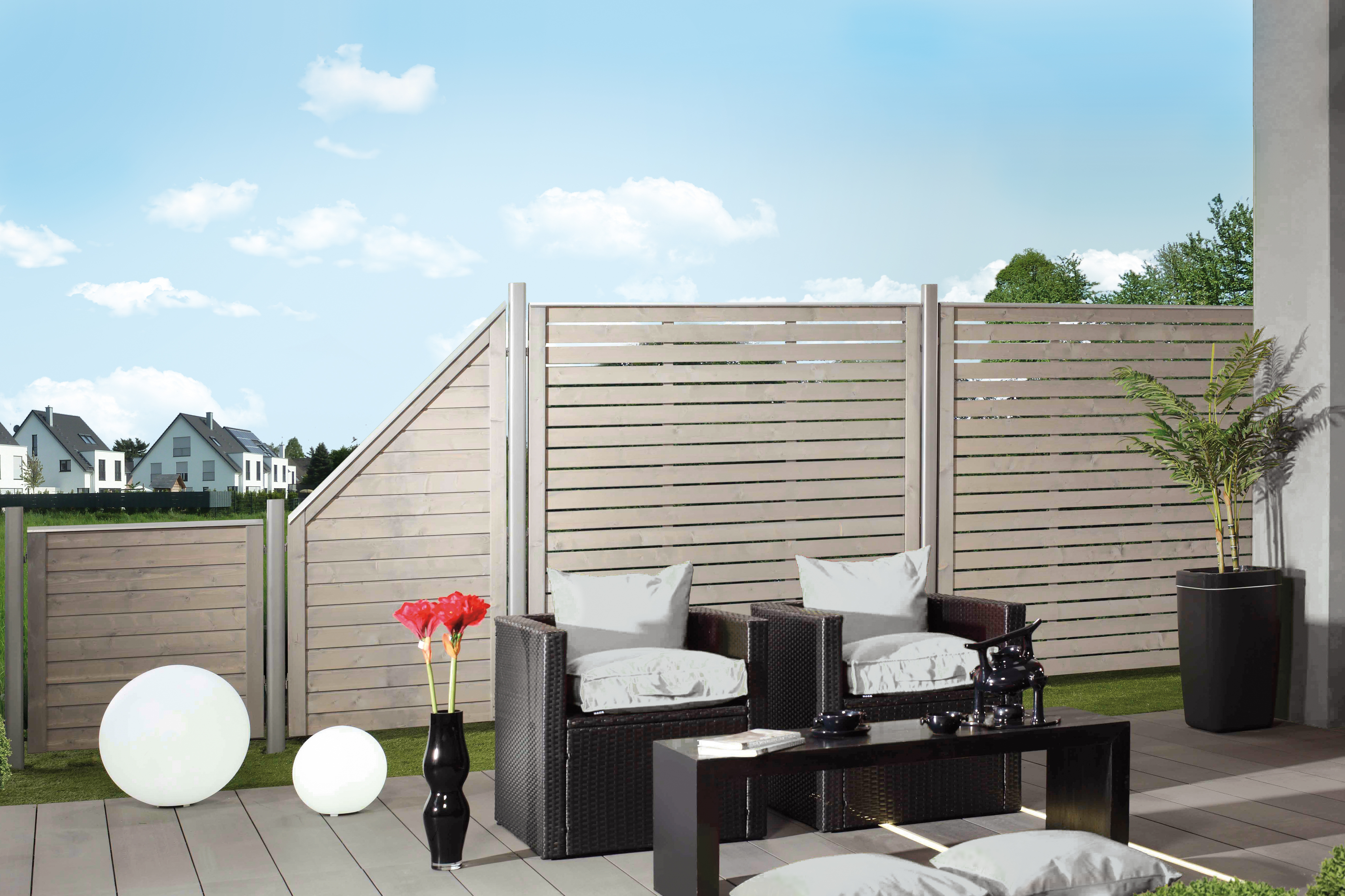 NEO DESIGN Sichtschutzelement grau