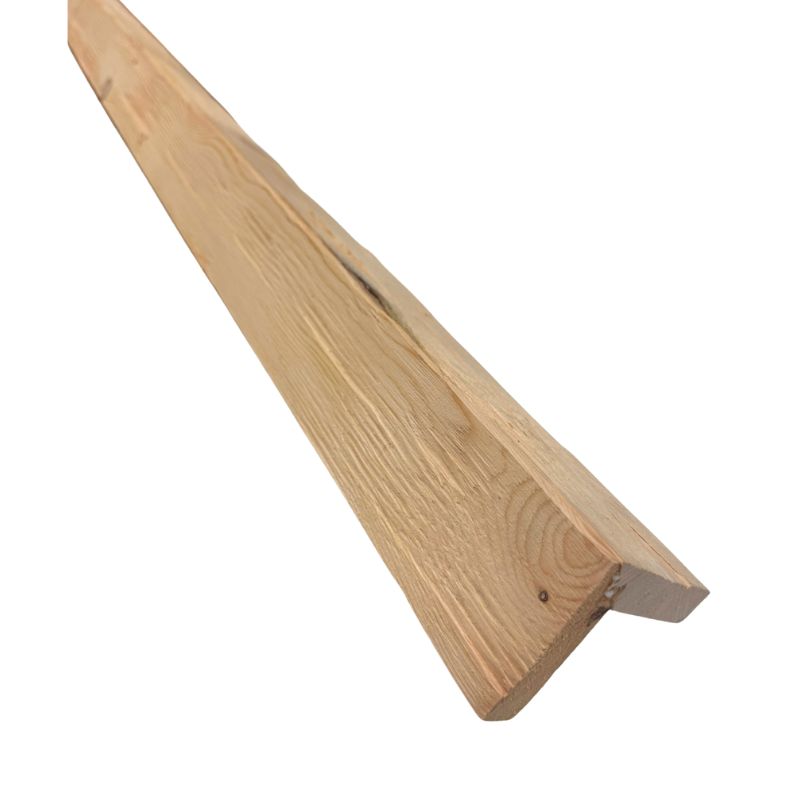 Holz Winkelleiste Zirbe Natur gehackt 70 x 67mm