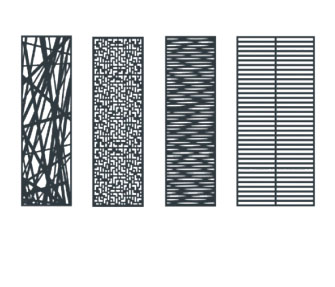 Sichtschutz BOSTON Dekor Elemente (vertikal)