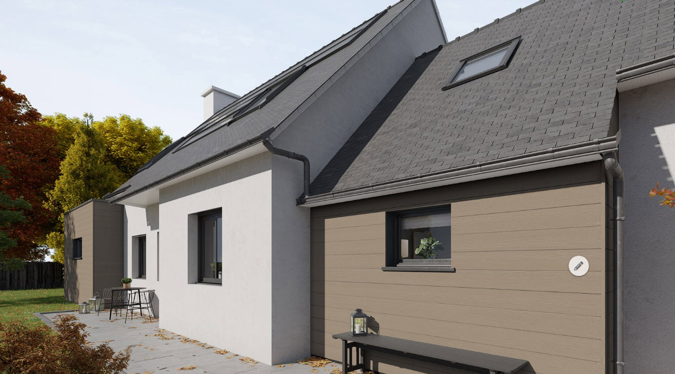 Hardie® Plank Holzstruktur khakibraun Fassadenverkleidung
