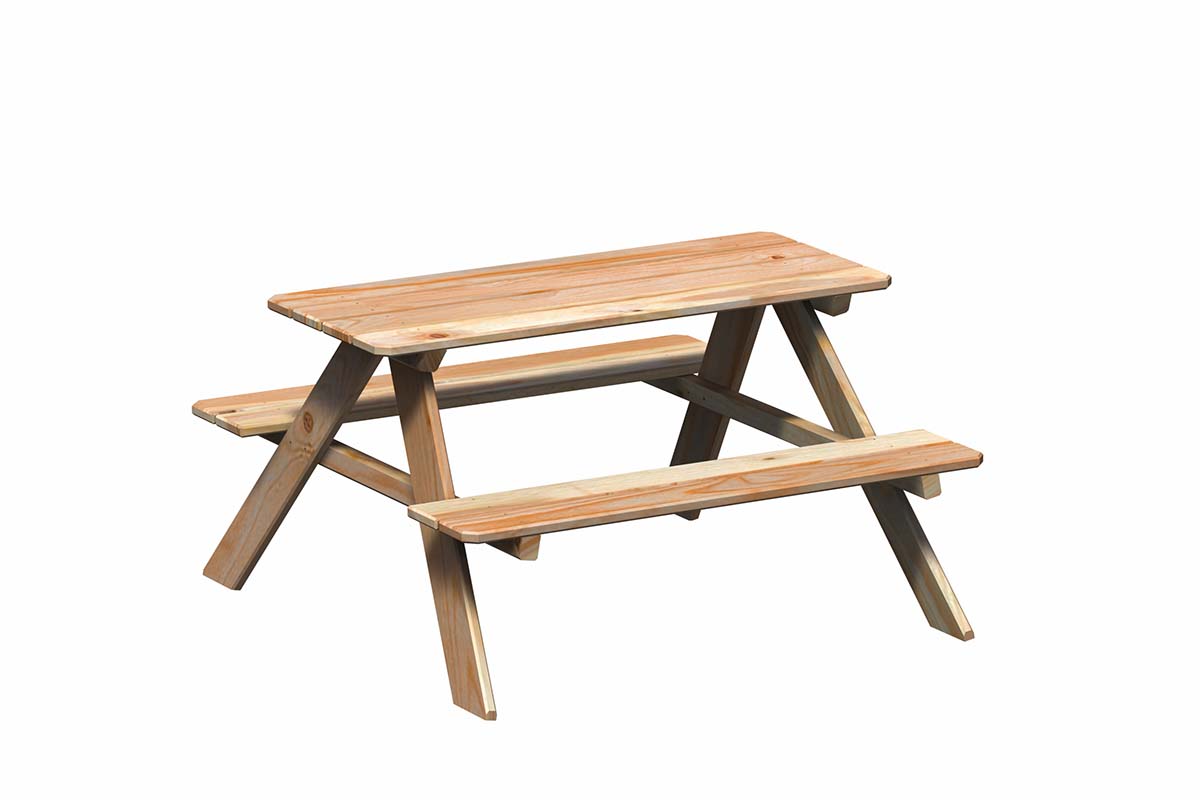 WINNETOO Kinderpicknicktisch Lärche 50x89x89 cm