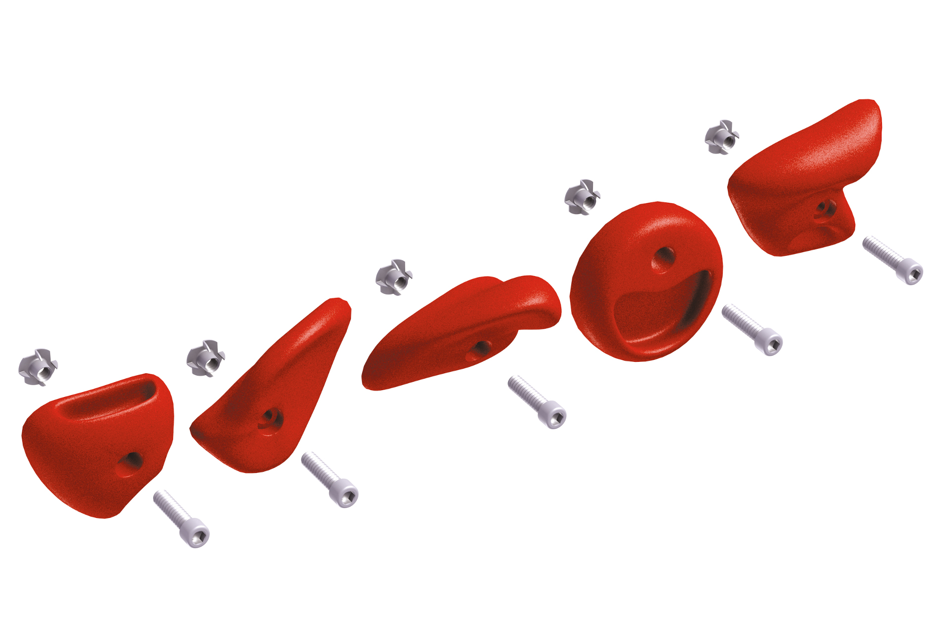 WINNETOO Klettersteine rot (5er-Set)