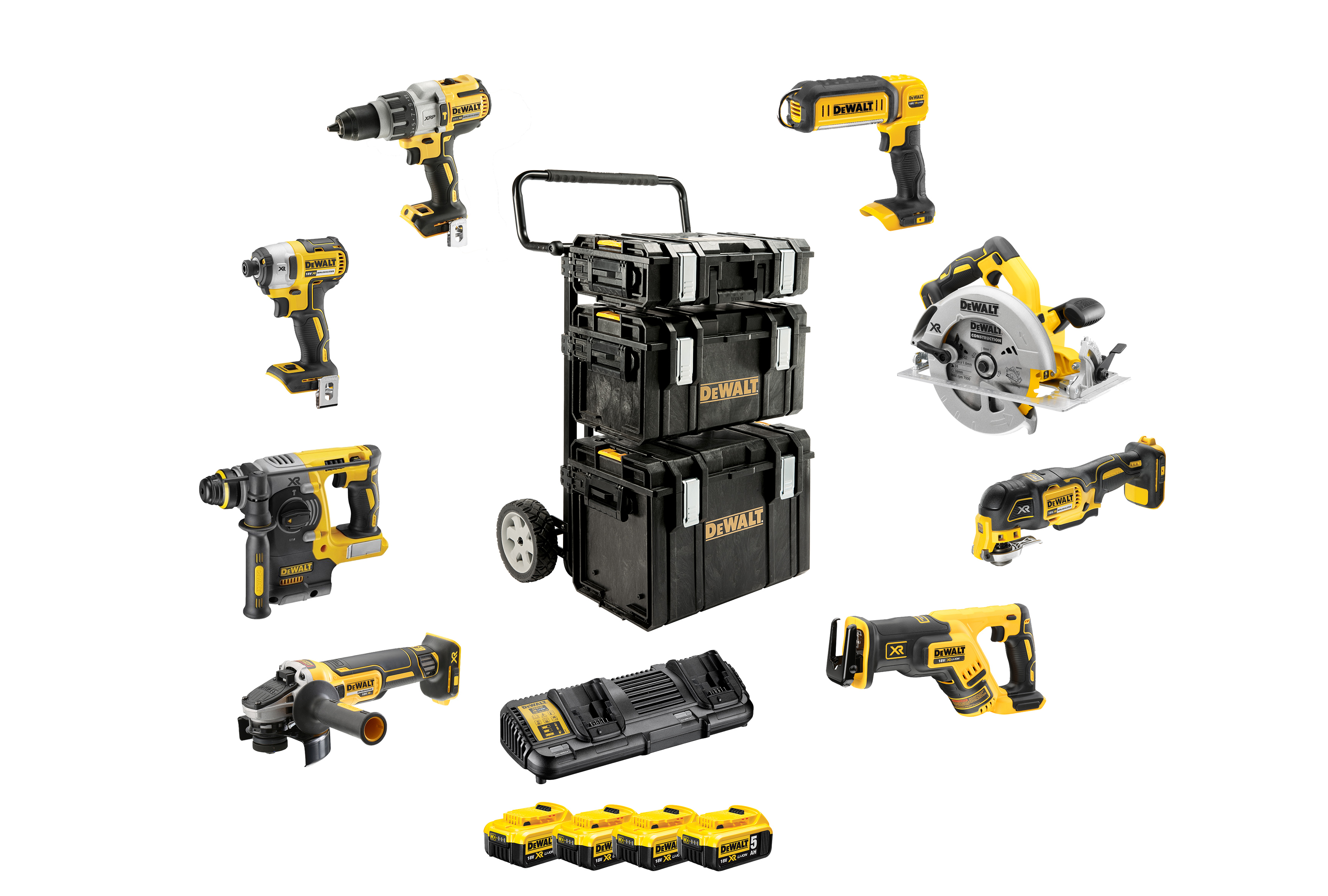 DeWALT DCK853P4-QW Akku 8er Kombopack 18 V / 5 Ah
