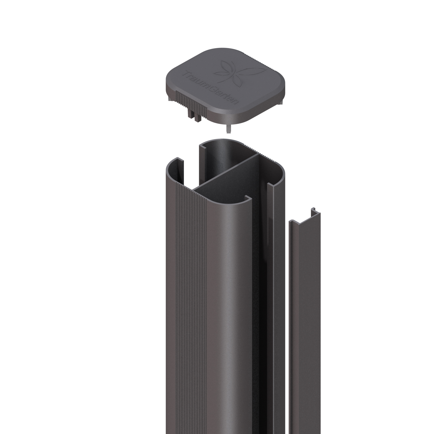 SYSTEM Pfosten basic anthrazit erdverbau