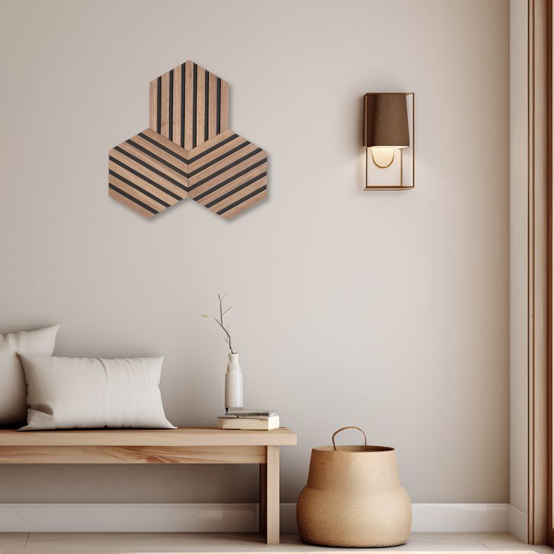 Wunderwerk Holz Deko Hexagon Walnuss profiliert