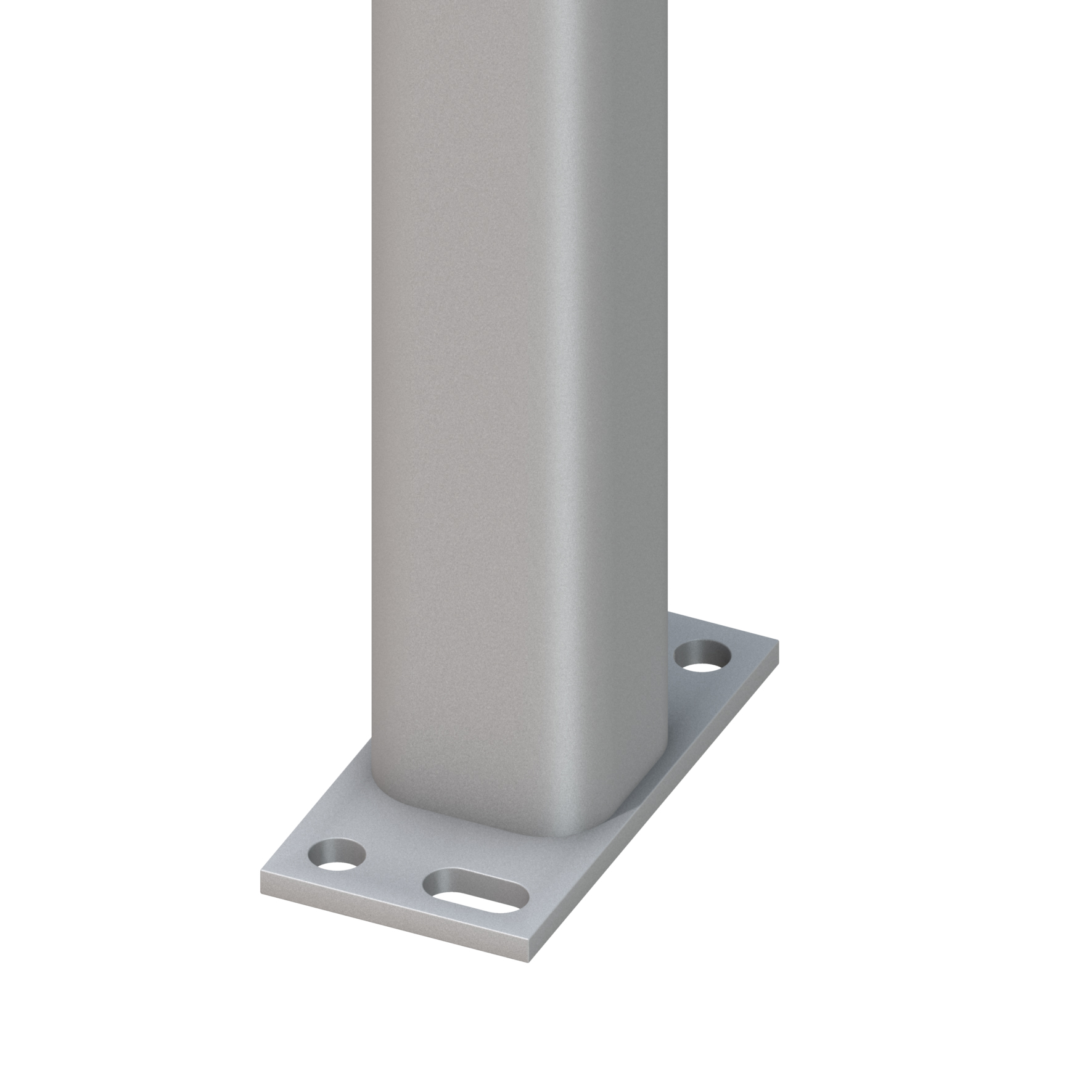 Metallpfosten silber zum Aufschrauben