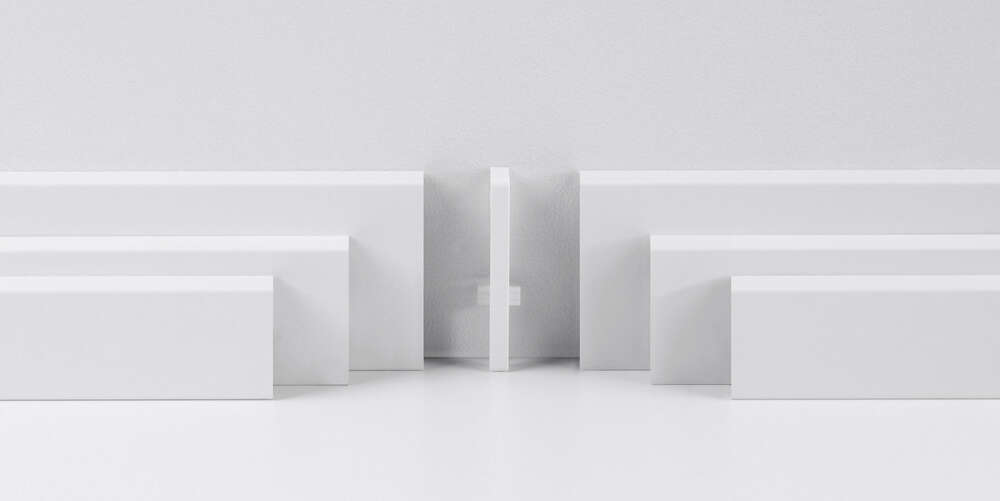 Übergangskappen variabel Typ2 Sockelleiste SL3/5/6/18 Weiss