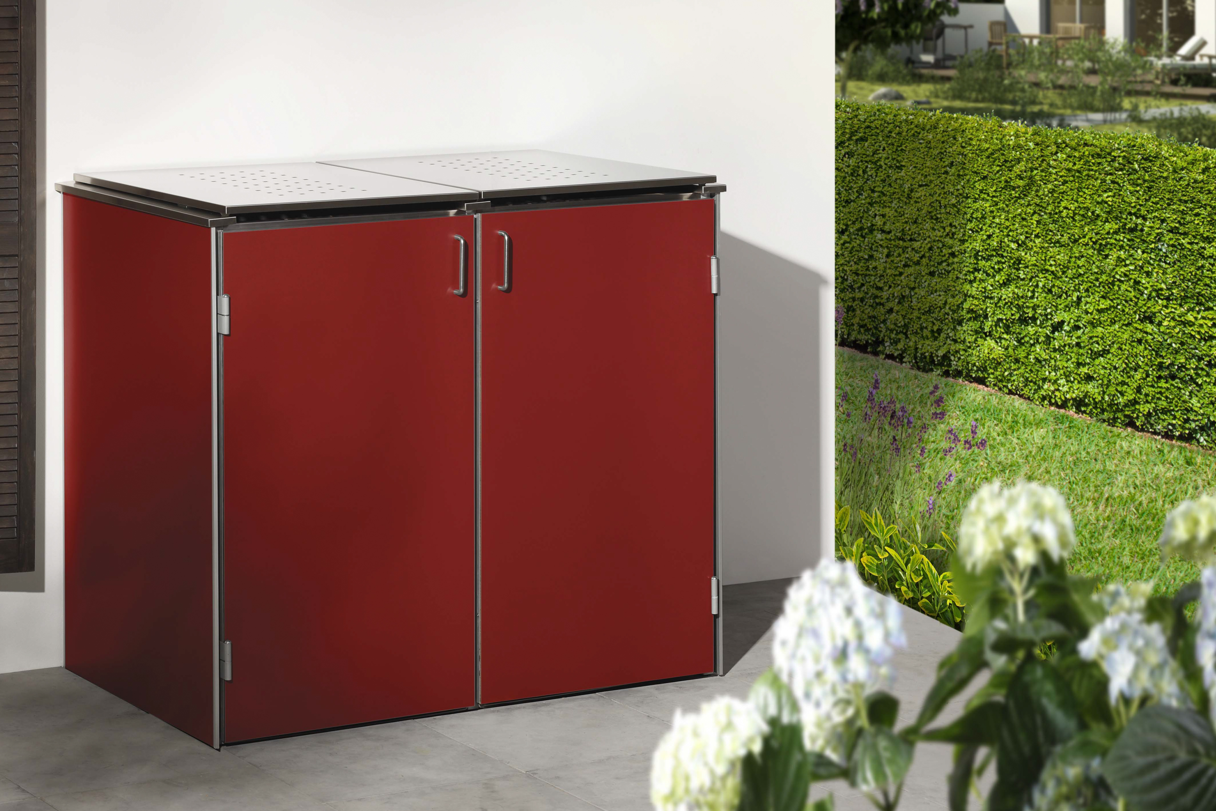 Binto Mülltonnenschrank rot