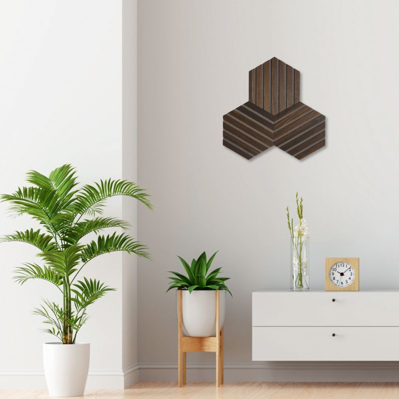 Wunderwerk Holz Deko Hexagon Räuchereiche profiliert