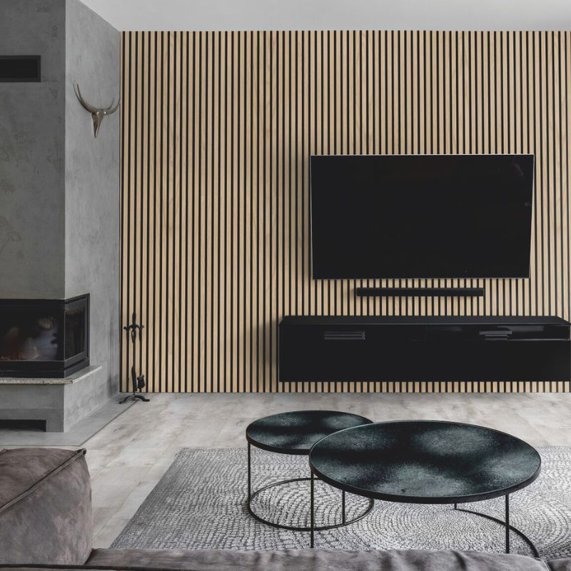 Akustikpaneel Eiche Tiber Wohnzimmer