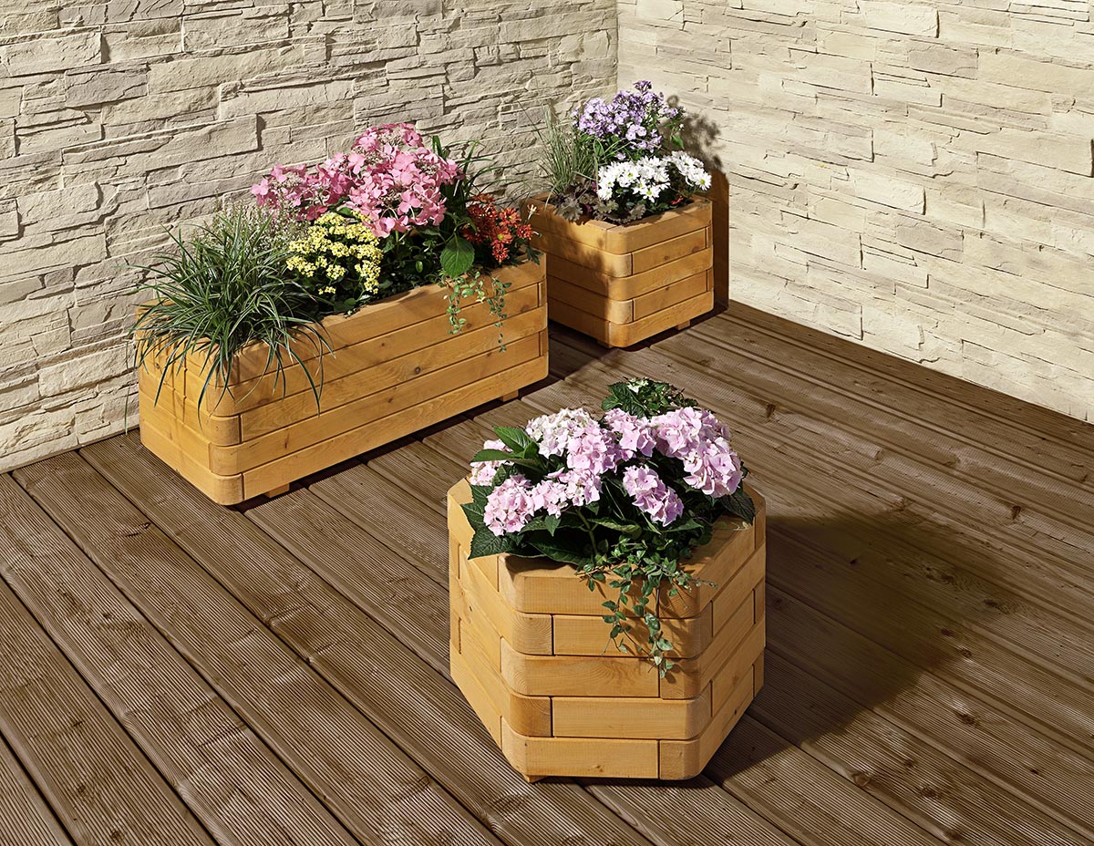 Blumenkasten Toscana farbig lasiert