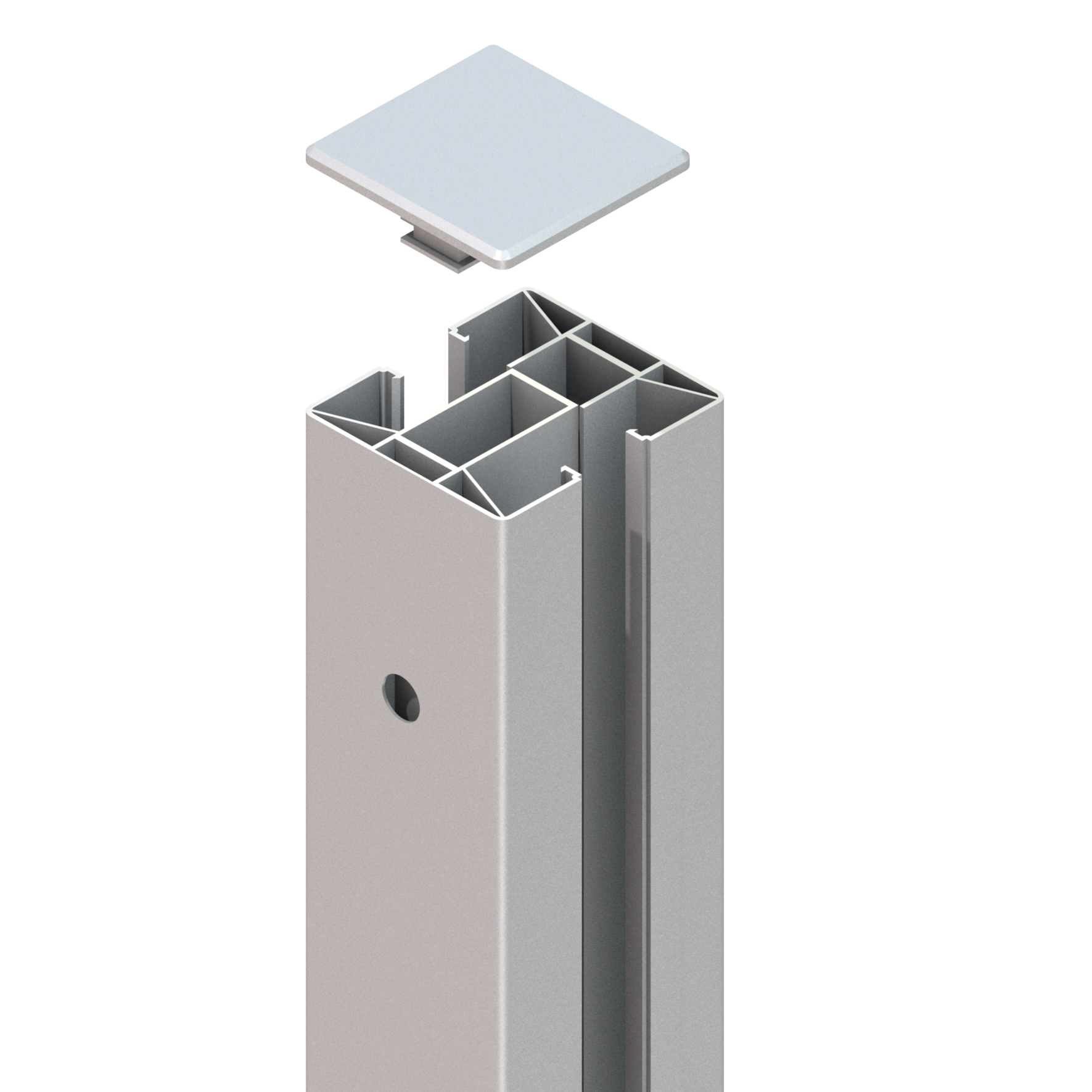 SYSTEM Klemmpfosten silber