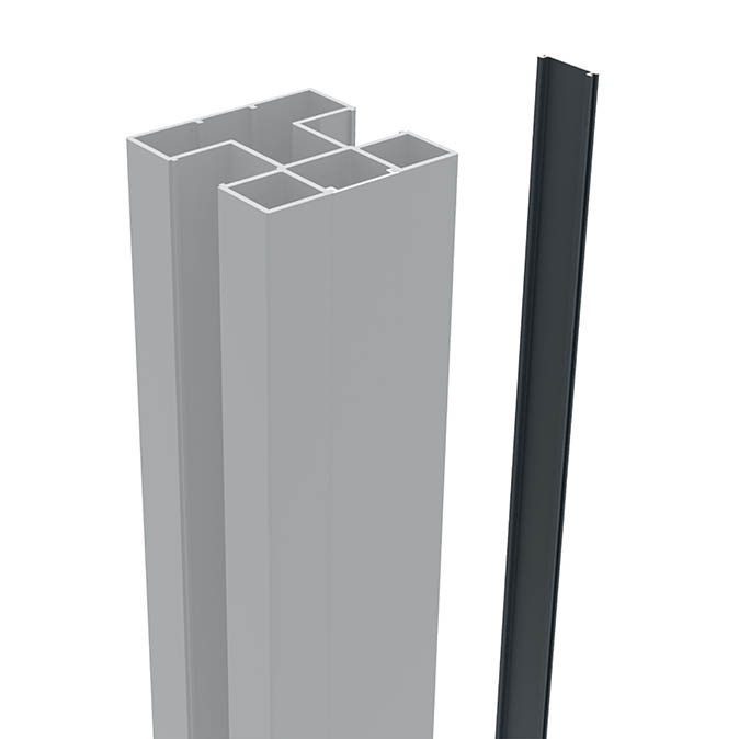 Nut-Abschlussprofil Alu für BOSTON Pfosten