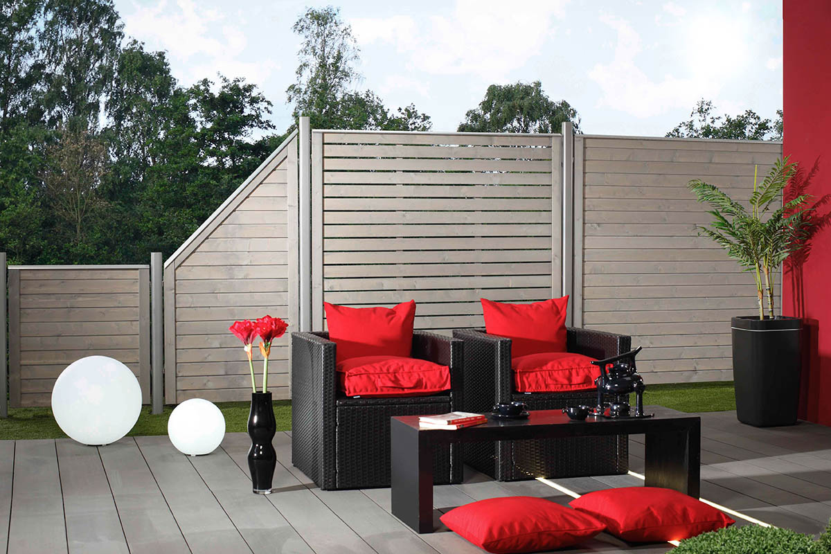 NEO DESIGN Sichtschutzelement grau
