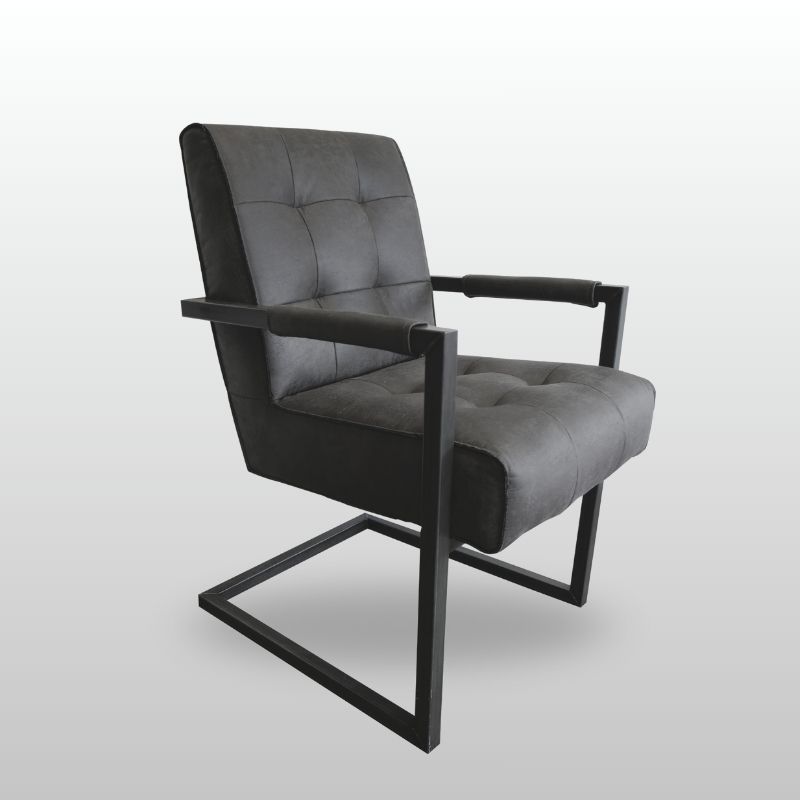 Lederstuhl Jim mit Armlehne