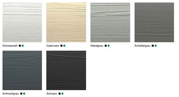 Hardie® VL Plank Fassadenverkleidung Farben