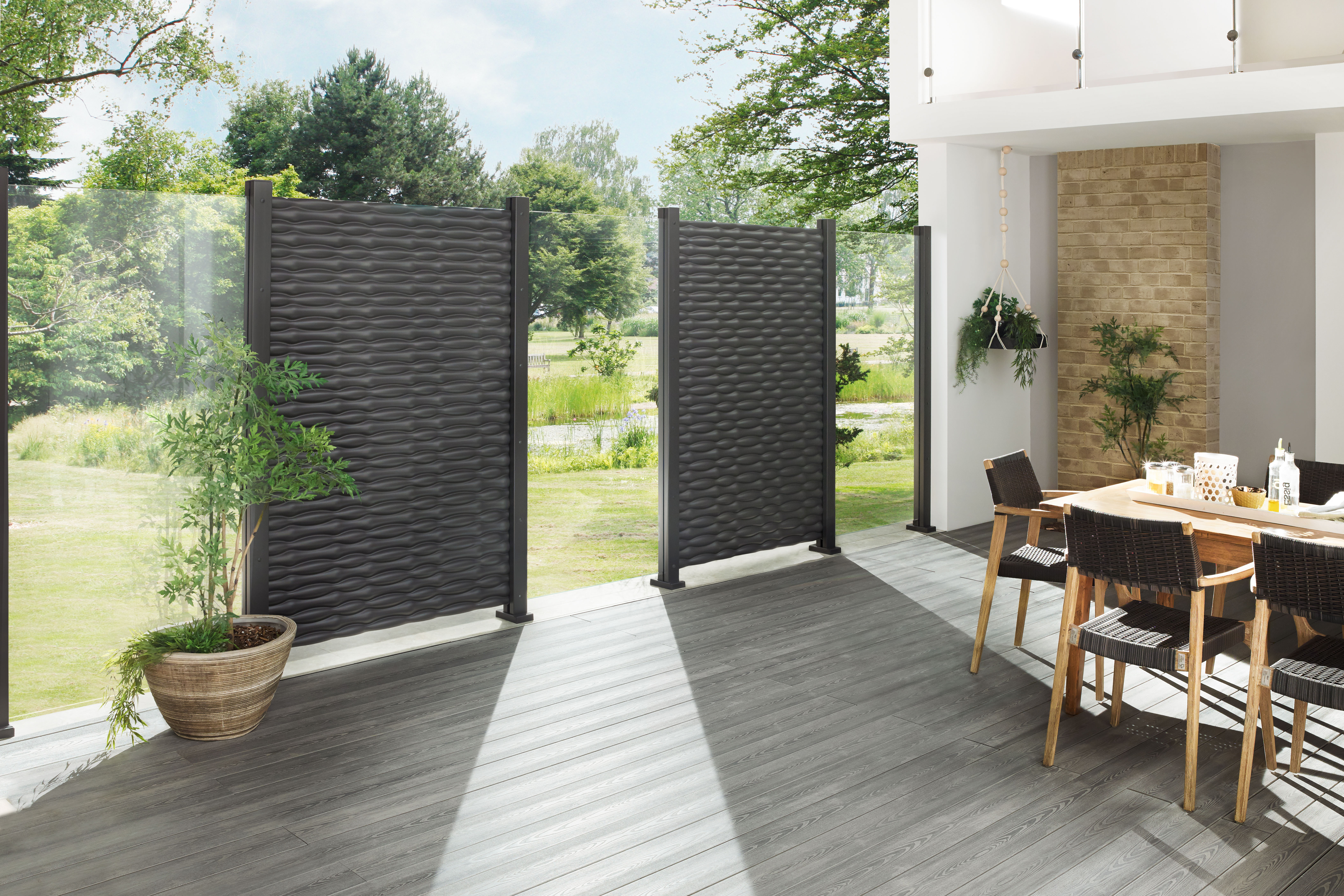 Sichtschutz FLOW Farbe anthrazit