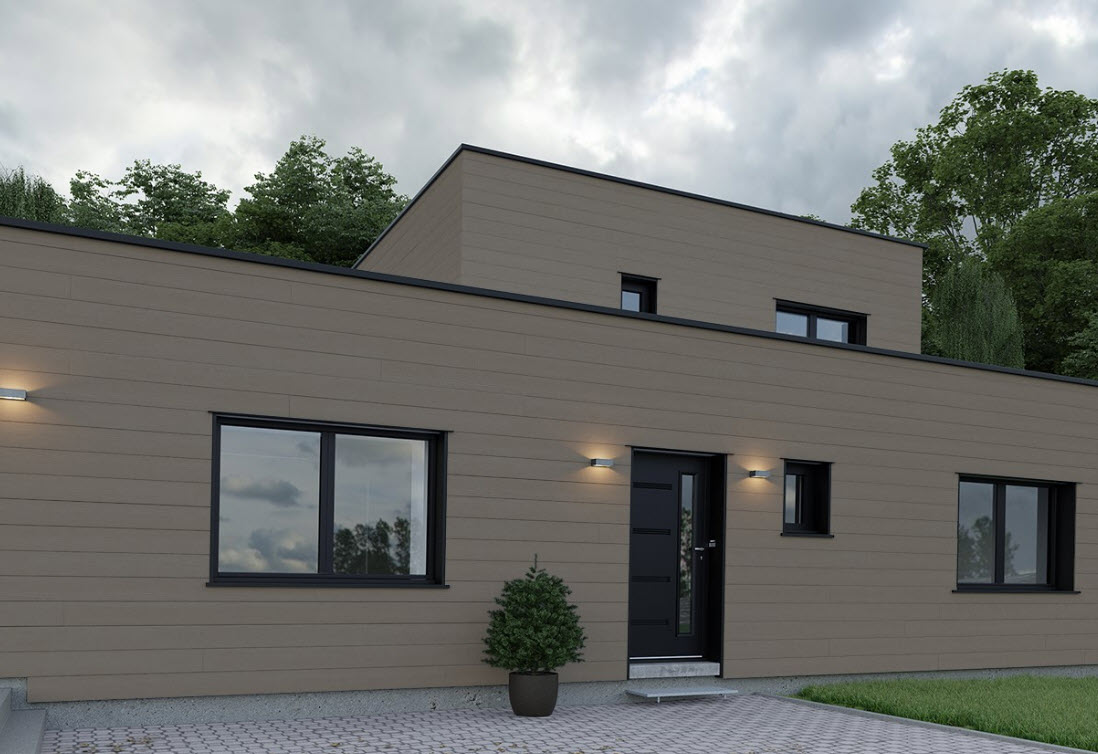 Hardie® Plank Holzstruktur khakibraun Fassadenverkleidung