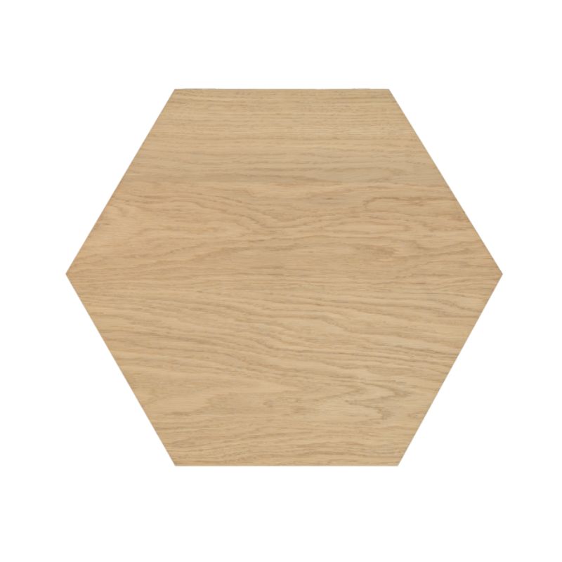 Hexagon Wanddeko Eiche