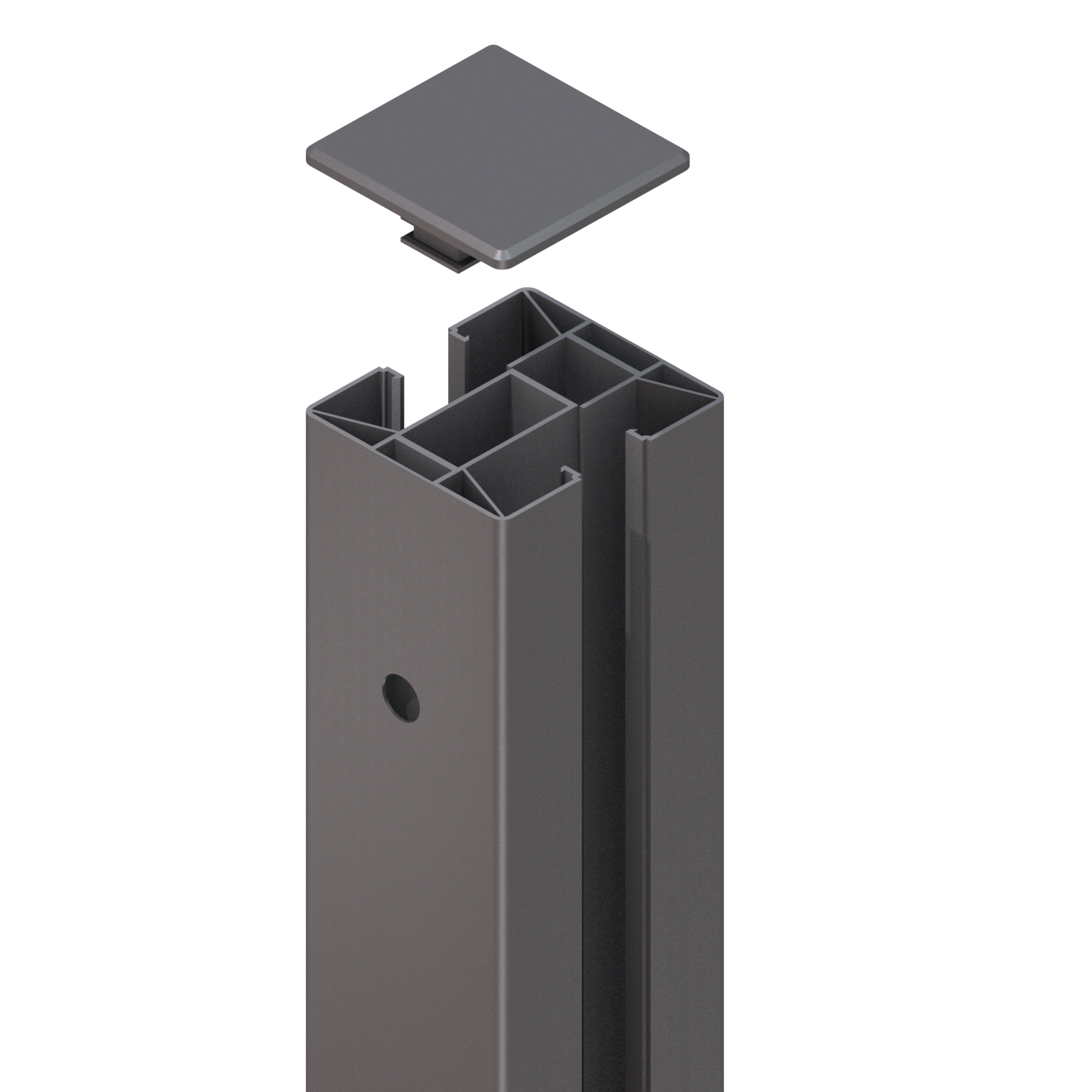 SYSTEM Klemmpfosten anthrazit