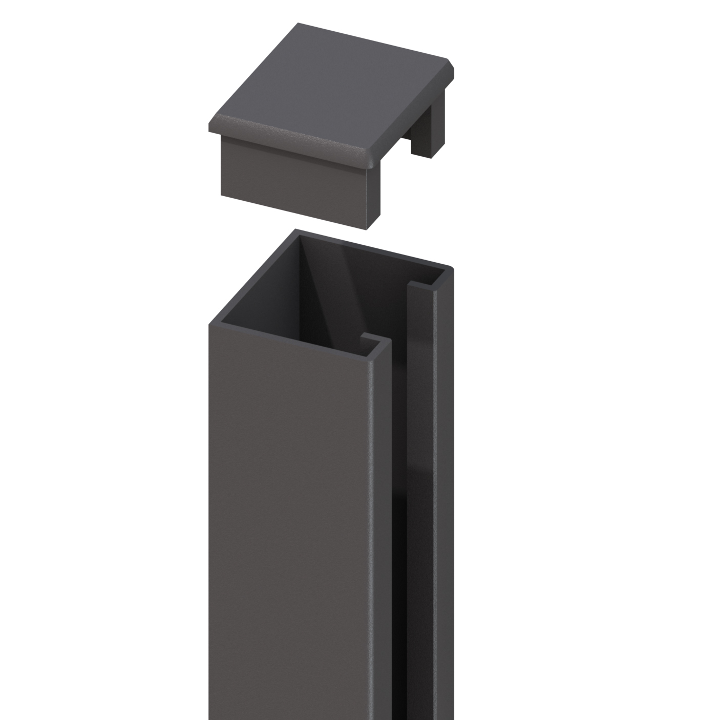 SYSTEM U-Montageprofil anthrazit